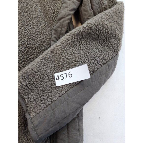 RUFF HEWN Cozy Gray Faux Sherpa Fleece Full Zip L Wicking Cabin Outdoor Neutral - Picture 10 of 10